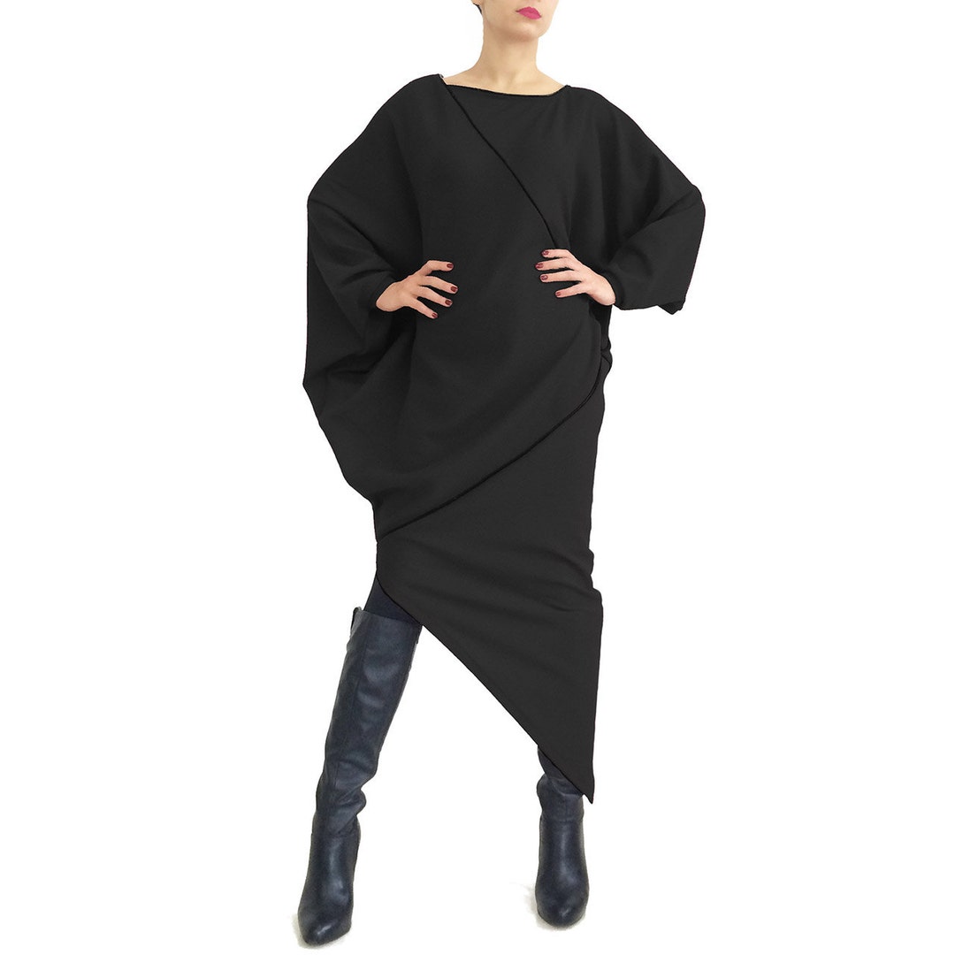 Black Sweater Dress, Black Maxi Dress, Plus Size Dress, Women Black ...