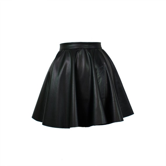 Leather Mini Skirt/ Short Circle Skirt/ Black Leather Skirt/ - Etsy  Singapore