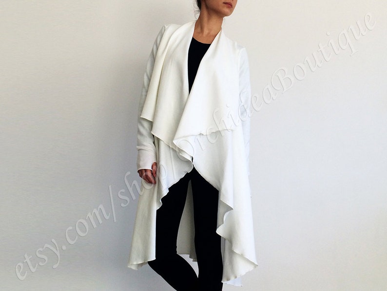 Long cardigan Black cardiganWomen outerwear Black drape jacket Cardigan sweater Black jacket Long sleeve sweater Knitwear LANA FALL