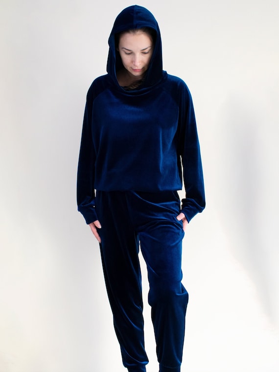Blue velvet hotsell sweatpants