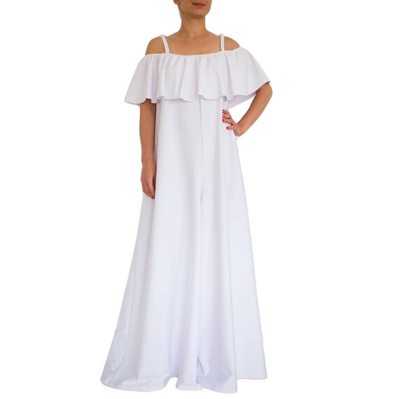 white jumpsuit wedding plus size