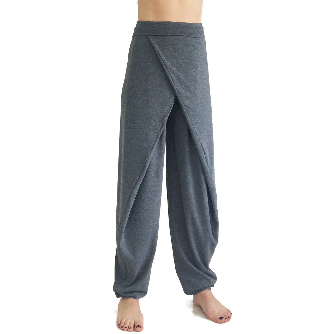 Gris Pantalones elásticos sueltos Harem para jogging para hombre,Pantalones con cordón de entrepierna caída casuales Gris Pantalones elásticos sueltos Harem para jogging para hombre,Pantalones con cordón de entrepierna caída casuales