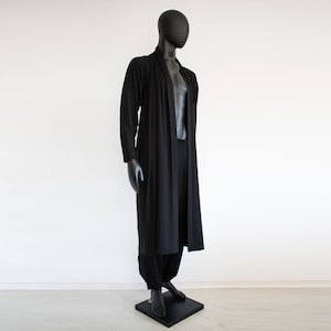 Long black cardigan/ Long men cardigan/ boho cardigan kimono/ long open cardigan/ Cardigan jacket/ Black cardigan/ Minimalist fashion NEO