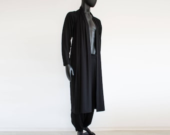 SALE Lang zwart vest / Lange mannen vest / boho vest kimono / lange open vest / Vest jas / Zwart vest NEO