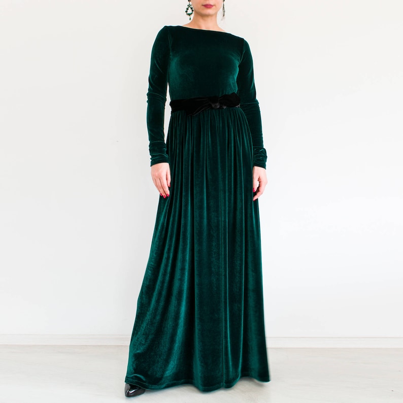 groene velours jurk groene velours jurk