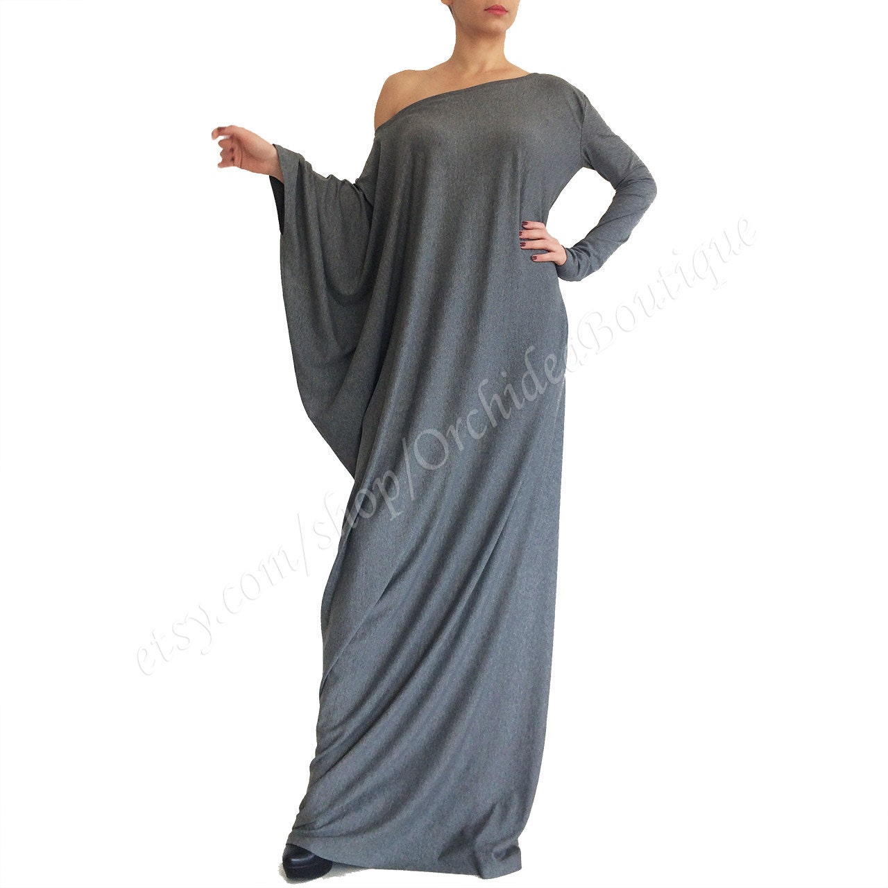 Draped Maxi Dress - Etsy UK