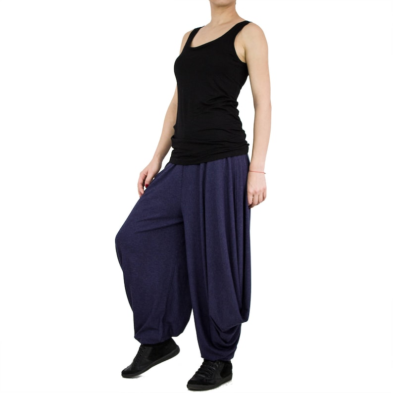 Drapé Pantalon à jambe large pantalon harem décontracté ample plus taille boho chic best-seller pantalon femme tendance articles jersey xl, xxl, xxxl CONFORT image 7