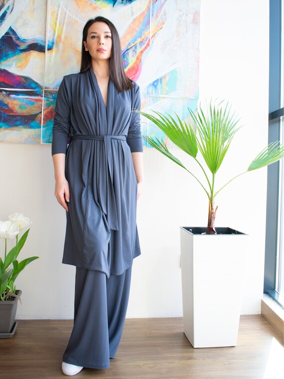 Long Cardigan Robe Women Cozy 