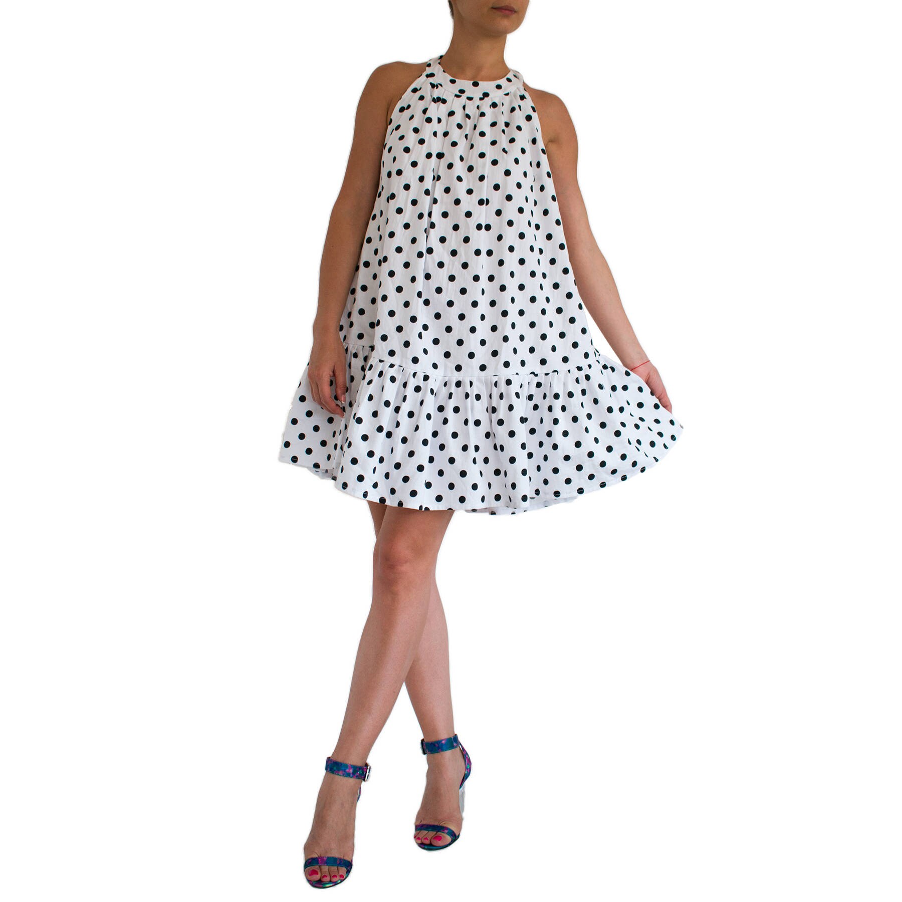 Loose Cotton Dress Halter Flowy Dress Backless Dress/ Etsy UK