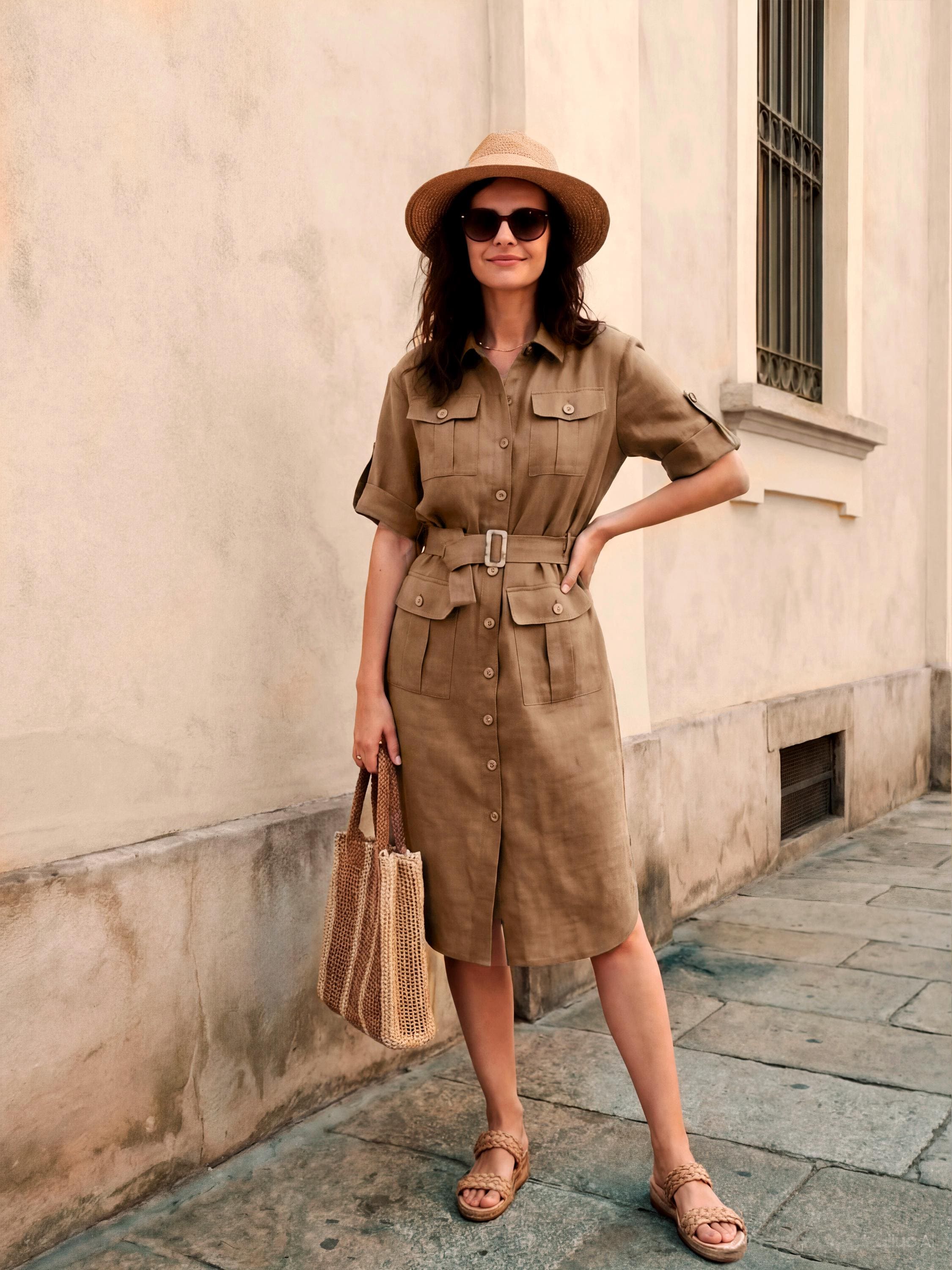 Linen Safari Shirt Women - Etsy