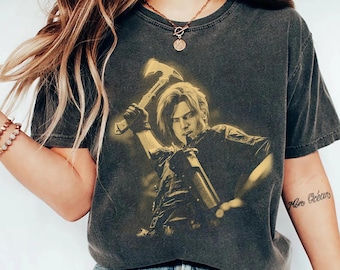 Leon S. Kennedy shirt, Resident Evil 9 Requiem Tee, Tomahawk axe, Grace