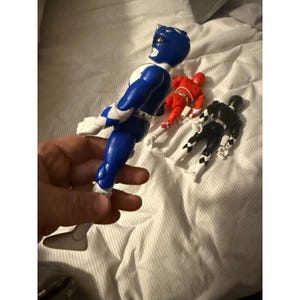 1993 Bandai Mighty Morphin Power Rangers Lot Red Black Blue Figures MMPR Bild 6