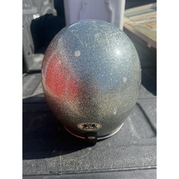 Vintage Arthur Fulmer AF40 Silver Metalflake Helmet Bubble Shield Size S View 5
