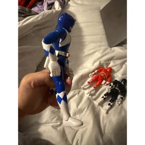 1993 Bandai Mighty Morphin Power Rangers Lot Red Black Blue Figures MMPR Bild 5