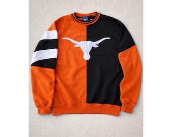 Vintage Starter Texas Longhorns Crewneck Sweatshirt XL Color Block