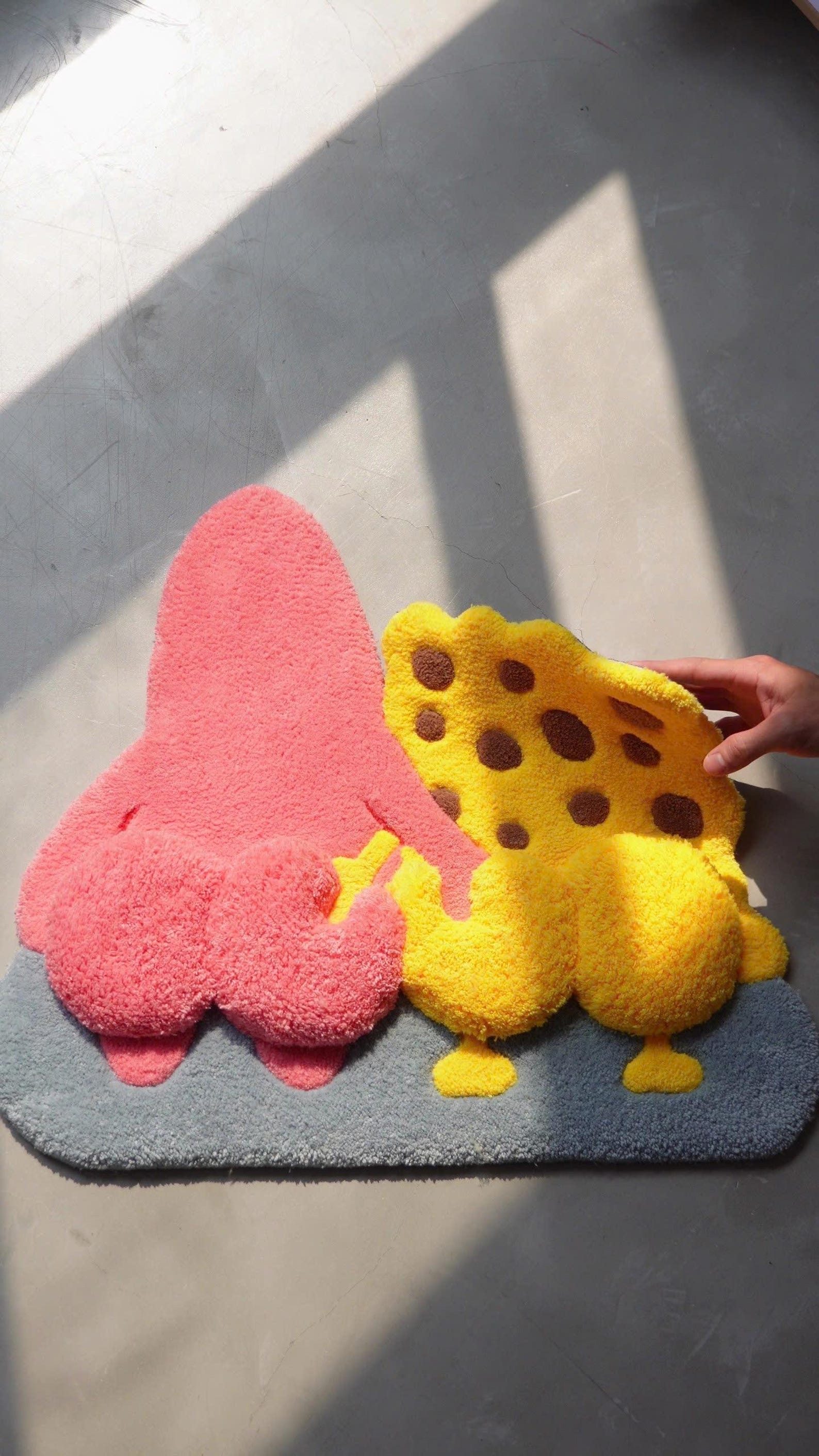 Tufted Spongebob & Patrick Rug, Kawaii Cartoon Decor - Etsy