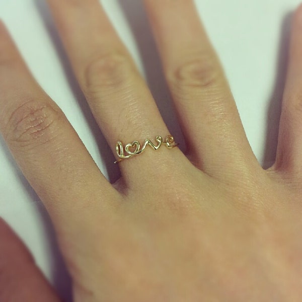 14kt Gold LOVE Ring