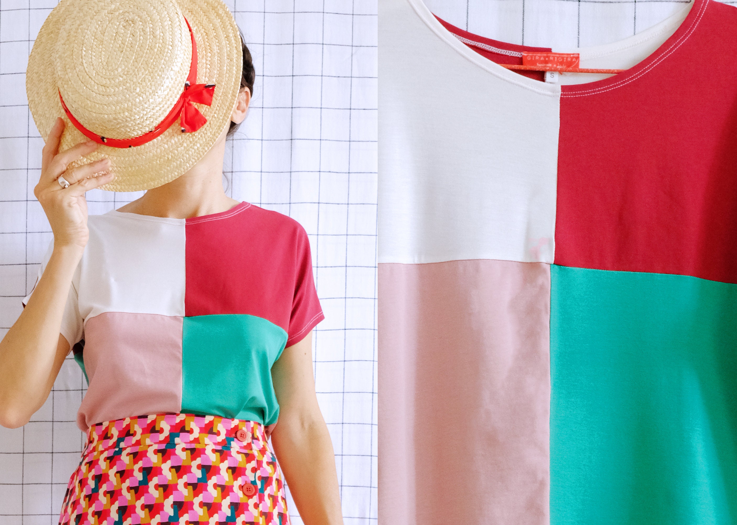 READY TO SHIP Handmade Multicolor Color Block Patchwork - Etsy