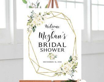 bridal shower welcome sign etsy