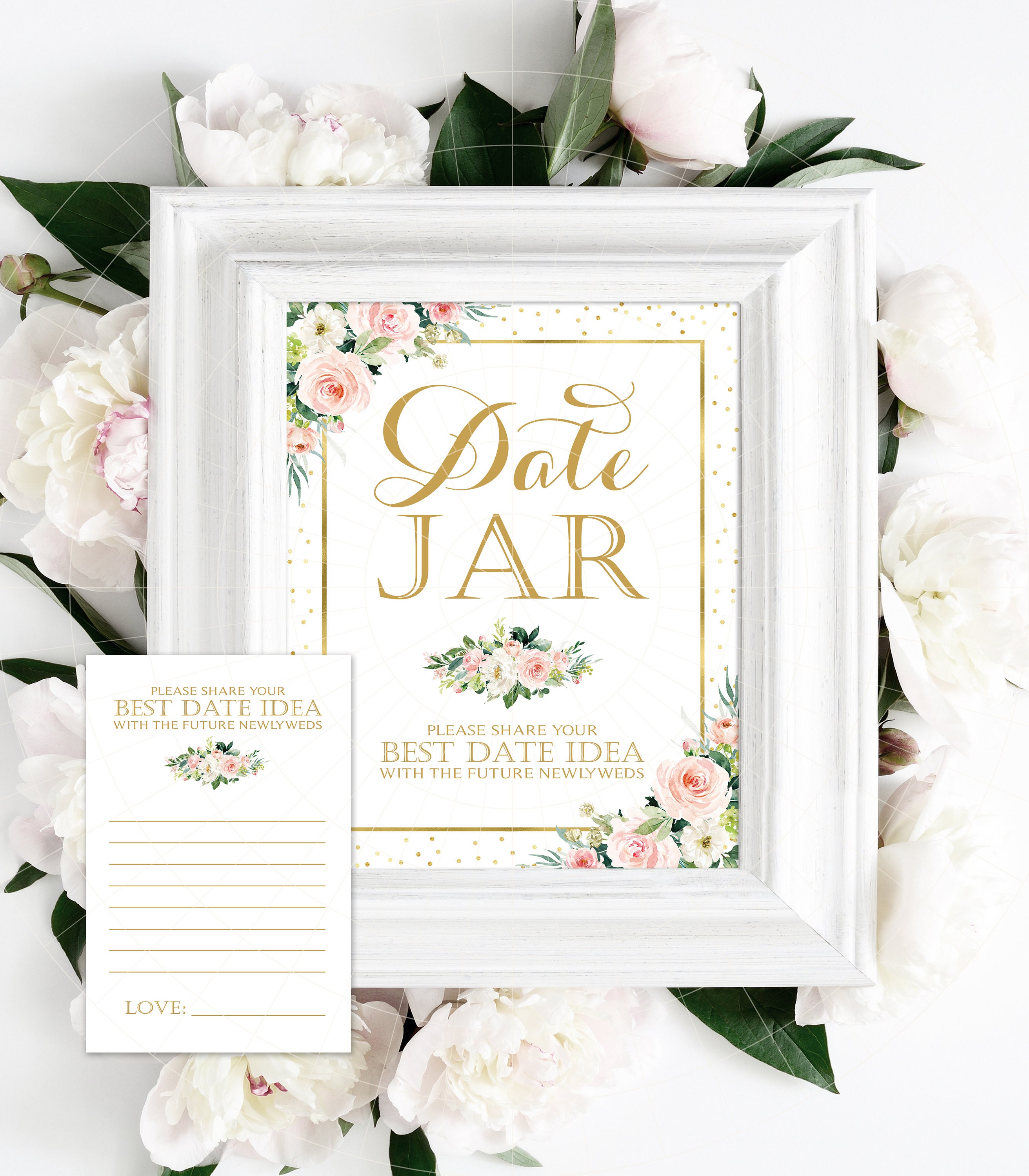 Date Jar Ideas Bridal Shower Date Night Ideas DIY Etsy