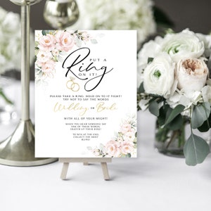 Pink Floral &#39;Put a Ring on It&#39; Bridal Shower Game (Digital Download)