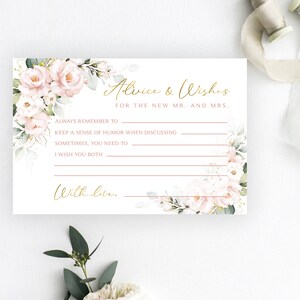 Advies- en wenskaarten | Wenskaarten vrijgezellenfeest | Blush rozen groen | Roze rozen | Direct downloaden | Afdrukbaar | Aangepast bord