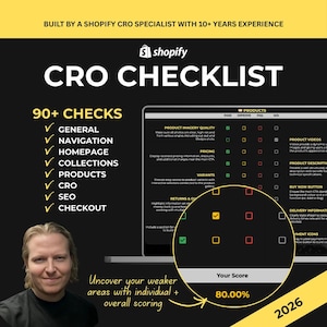 Ultimate eCommerce Shopify Store and Website Conversion Rate Optimisation Checklist, Shopify Audit Checklist, eCommerce Checklist