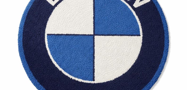 BMW Logo Round Rug, Blue and White Automotive Carpet, Garage Decor - Etsy