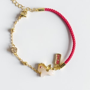 Red String Bracelet Lucky Charm, Horse Zodiac Birthday Gift, Protection Amulet for Mom