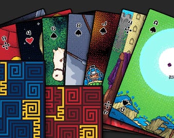 Pixel Art Poker Cards