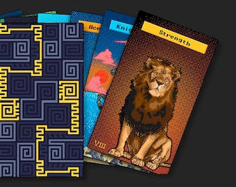 Pixel Art Tarot Card Deck