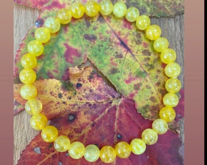 Yellow Fire Agate Solar Plexus Chakra Bracelet