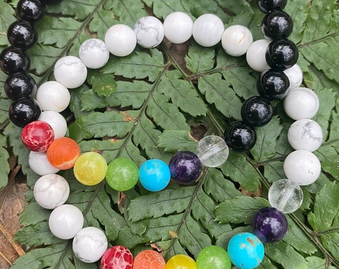 Bright Rainbow Chakra Bracelet for Kids or Adults