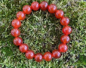 Chunky Carnelian Sacral Chakra Healing Bracelet for emotional stability and creativity