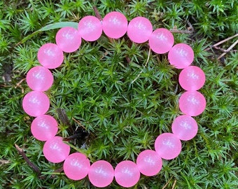 Bubblegum Pink Jade Bracelet