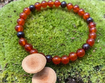 Carnelian and Garnet lower chakra bracelet