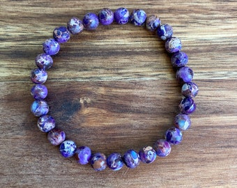Purple Sea Sediment Jasper Bracelet