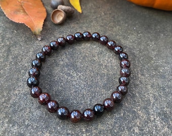 Garnet Root Chakra Bracelet