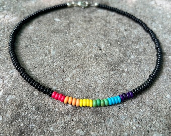 Rainbow Howlite Choker