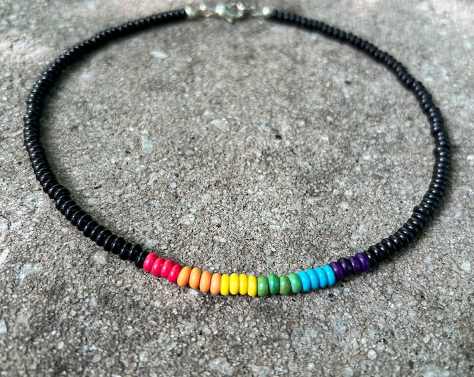 Rainbow Howlite Choker