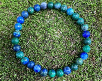Chrysocolla Heart and Throat Chakra Healing Bracelet