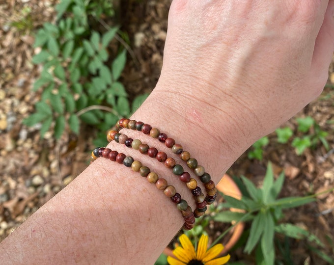 Jasper and Garnet Wrap Around Necklet