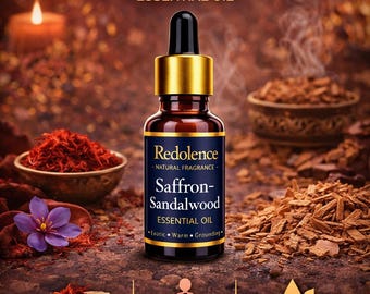 Saffron Sandalwood Essential Oil Blend | Luxury Aromatherapy for Relaxation