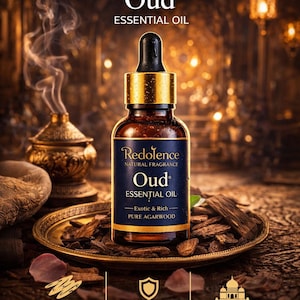 Pure Oud Essential Oil | Exotic Woody Agarwood Diffuser Aroma (10ml, 15ml)