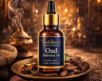 Pure Oud Essential Oil | Exotic Woody Agarwood Diffuser Aroma (10ml, 15ml)