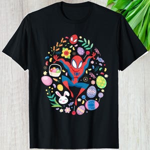 Web Slinger Easter Egg Hunt Shirt, Hero Fan Custom Gift Spring Holiday Graphic Tee, Personalized Wall Crawler Unisex T-Shirt