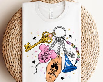 Disney Castle Keys DTF,Disney Trip 2026 Ready To Press,Disney Magic Kingdom Shirt,Disney Castle Heat Transfer,Magic Kingdom DTF Transfer