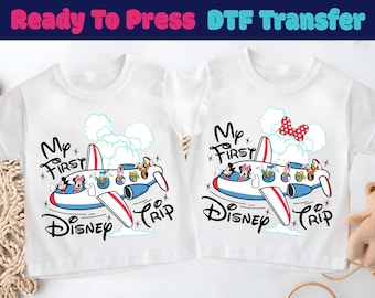 DTF Mon premier voyage Disney, voyage en famille Disney 2026 prêt à imprimer, chemise Disney Magic Kingdom, transfert du château de Disney, transfert Magic Kingdom DTF