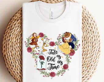 Tale As Old As Time Ready To Press,Beauty And Beast DTF,Disney Princess Belle Ready To Press,Princess Heat Transfer,Disney Princess Trip DTF