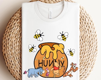 Prêt à presser Winnie l'ourson, transfert DTF ourson Disney, DTF ourson et ses amis, transfert à chaud Winnie l'ourson, DTF voyage en famille Disneyland